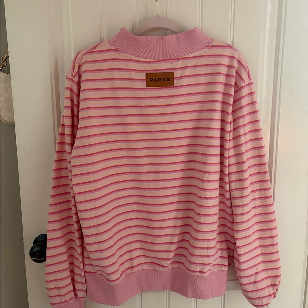 Parke It’s A Girl Pink Stripe Mockneck S/M